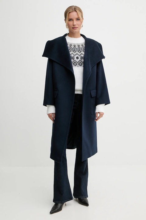 MAX&Co. płaszcz wełniany kolor granatowy 2526016014200 - zdjęcie produktu nr 1