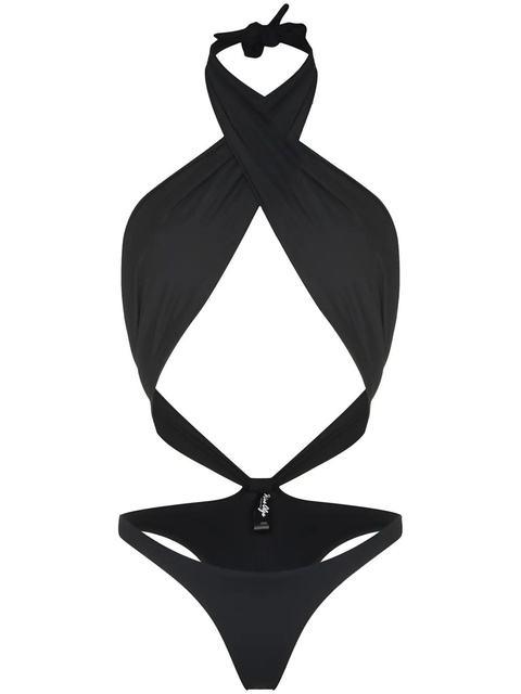 Reina Olga Showpony cross-front swimsuit - Black - zdjęcie produktu nr 1