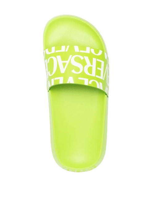 Versace logo-print slides - Green - zdjęcie produktu nr 2