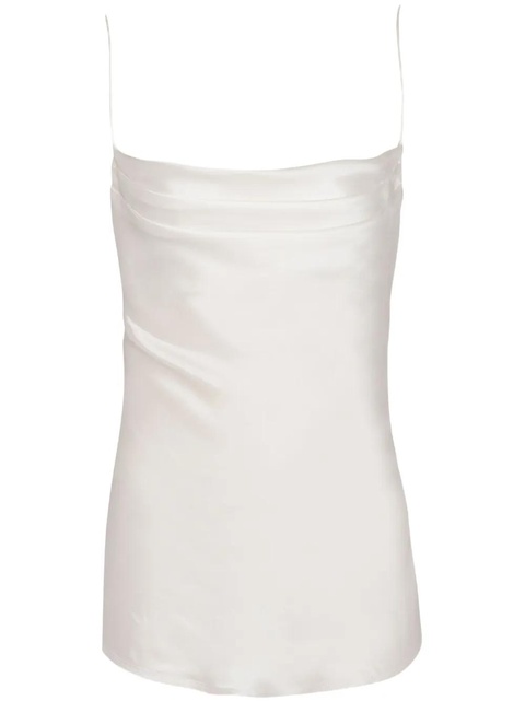 Balmain draped satin top - White - zdjęcie produktu nr 1