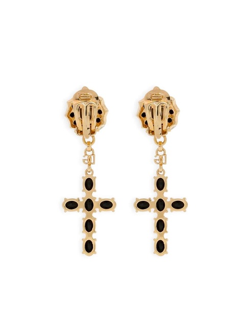 Dolce & Gabbana cross pendant clip-on earrings - Gold - zdjęcie produktu nr 2