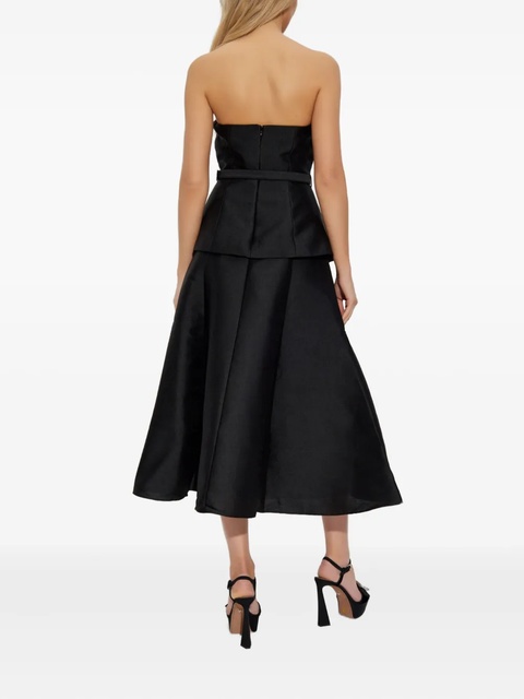 Self-Portrait belted buckle-detail dress - Black - zdjęcie produktu nr 2