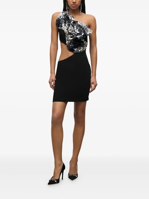 AREA embroidered cut-out mini dress - Black - zdjęcie produktu nr 2