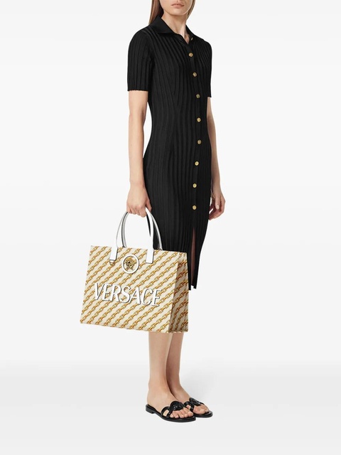 Versace large Chain Stripes La Medusa tote bag - Neutrals - zdjęcie produktu nr 2