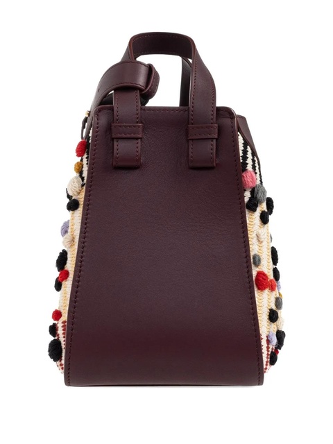 LOEWE Hammock pom-pom leather tote bag - Red - zdjęcie produktu nr 2