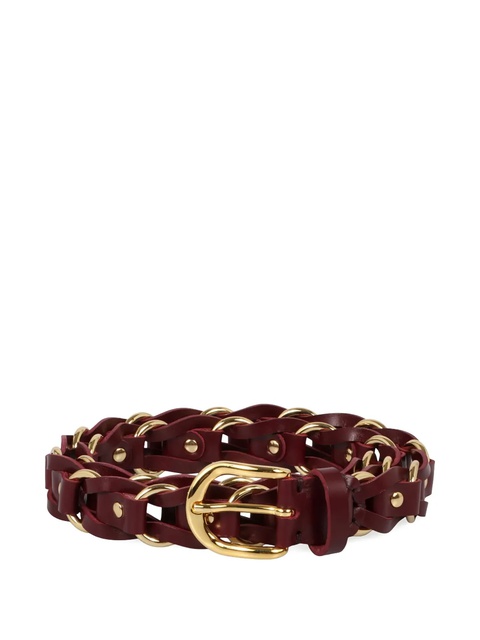 ISABEL MARANT braided-leather chain belt - Red - zdjęcie produktu nr 2