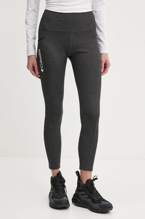 Columbia legginsy sportowe Move damskie kolor szary melanżowe 2072961 - zdjęcie produktu nr 1