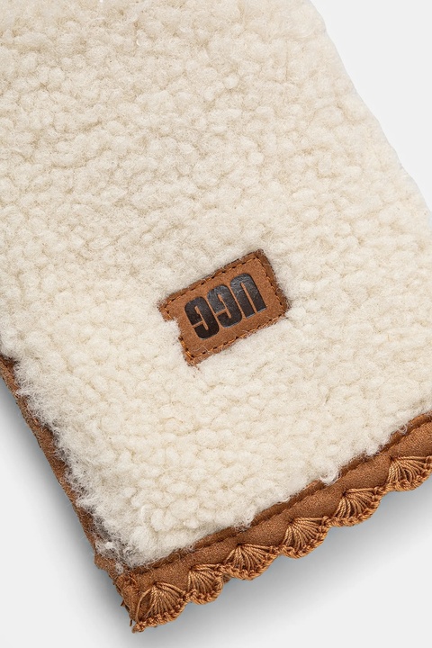 UGG rękawiczki zamszowe kolor beżowy 101031 - zdjęcie produktu nr 2