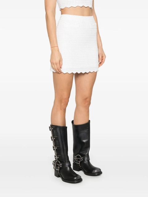 SANDRO open-knit mini skirt - White - zdjęcie produktu nr 2