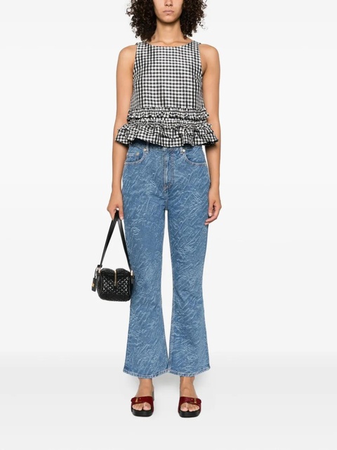 GANNI textured five-pocket jeans - Blue - zdjęcie produktu nr 2