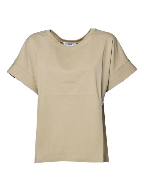 SOLOTRE cuffed T-shirt - Neutrals - zdjęcie produktu nr 1