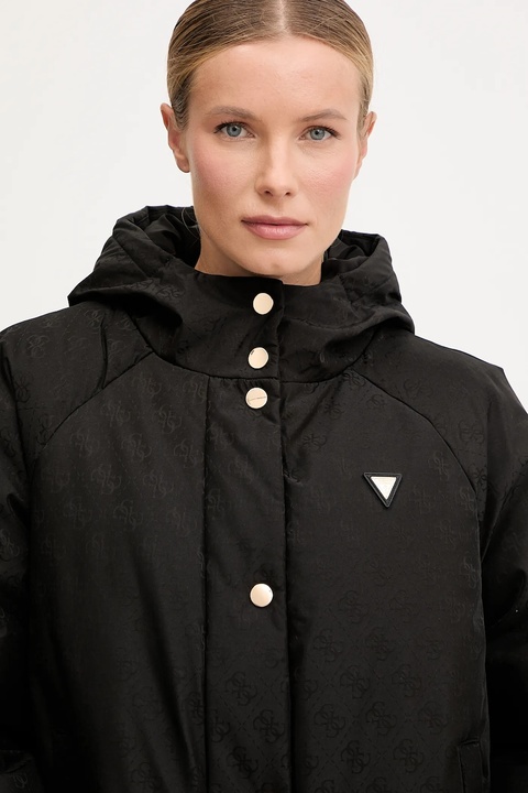 Guess kurtka 4G kolor czarny zimowa oversize V5BL07 WGLW2 - zdjęcie produktu nr 1