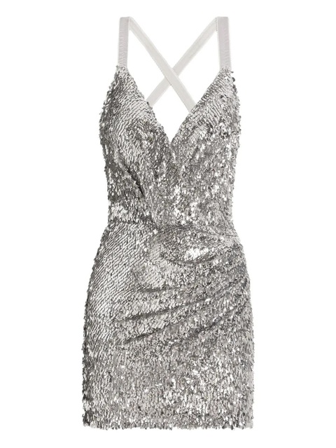 Dolce & Gabbana sequin crossover dress - Silver - zdjęcie produktu nr 2