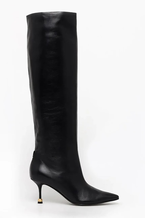 Vanda Novak kozaki skórzane Kaja Deep Black damskie kolor czarny na szpilce - zdjęcie produktu nr 1