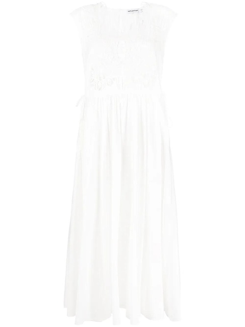 Self-Portrait White Macrame Lace Organic Cotton Dress - zdjęcie produktu nr 1