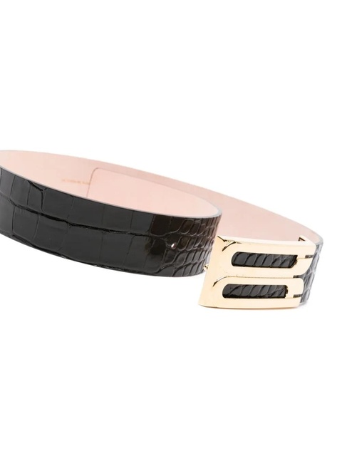 Victoria Beckham logo-plaque leather belt - Black - zdjęcie produktu nr 1