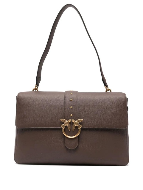 PINKO Love One leather shoulder bag - Brown - zdjęcie produktu nr 1