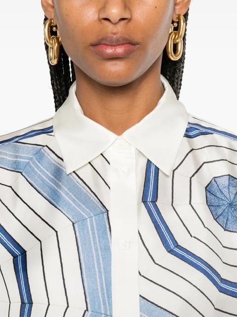 SANDRO x Louise Bourgeois printed silk shirt - White - zdjęcie produktu nr 2