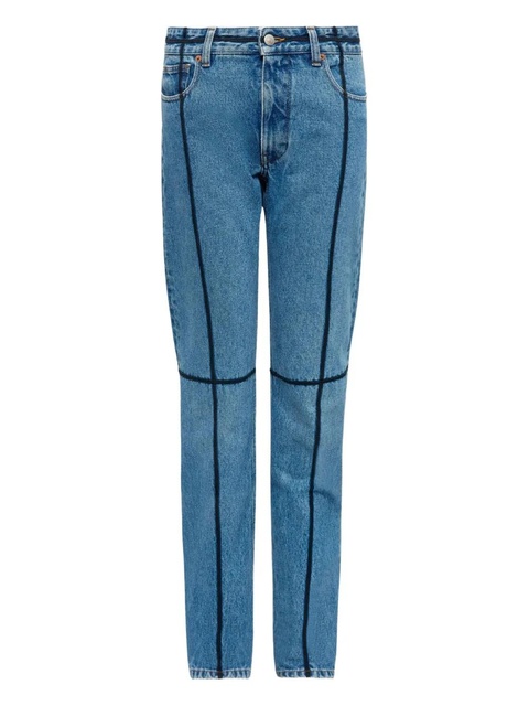 MM6 Maison Margiela contrast-stitch jeans - Blue - zdjęcie produktu nr 1