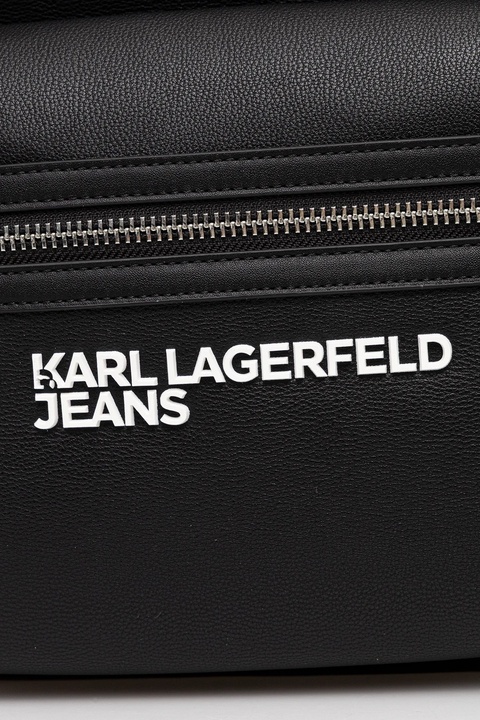 Karl Lagerfeld Jeans plecak kolor czarny duży z aplikacją A4M30314 - zdjęcie produktu nr 2