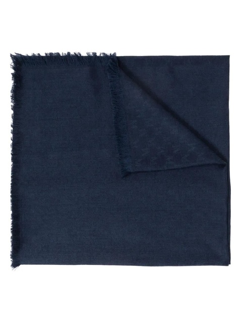 Max Mara monogram-jacquard scarf - Blue - zdjęcie produktu nr 1