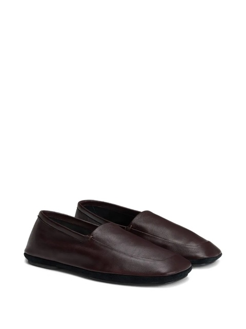 LEMAIRE square-toe slippers - Brown - zdjęcie produktu nr 1