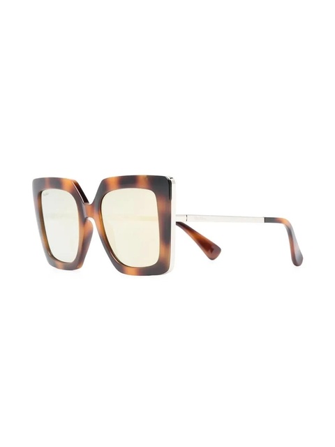 Max Mara Eyewear oversize-frame sunglasses - Brown - zdjęcie produktu nr 1