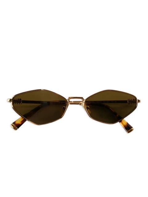 Miu Miu Eyewear geometric-frame sunglasses - Brown - zdjęcie produktu nr 1
