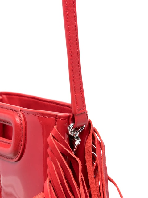Maje fringe-detail mini bag - Red - zdjęcie produktu nr 2