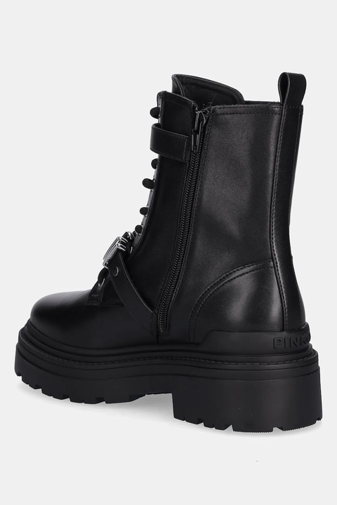 Pinko workery skórzane Mia 19 damskie kolor czarny na platformie SD0407P087Z99 - zdjęcie produktu nr 2