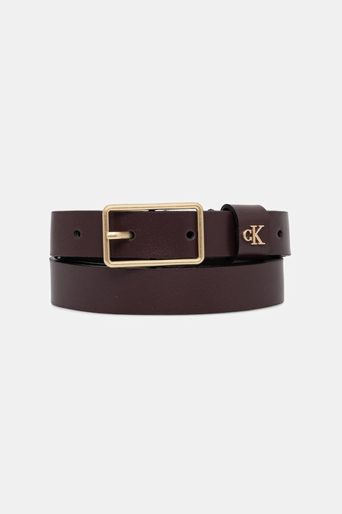 Calvin Klein pasek skórzany damski kolor bordowy LV04F7050G - zdjęcie produktu nr 1