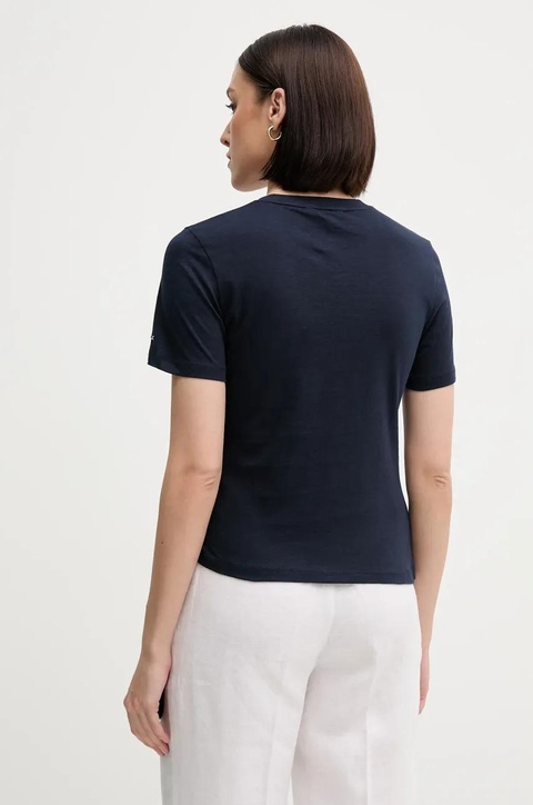 Tommy Hilfiger t-shirt bawełniany damski kolor granatowy WW0WW44559 - zdjęcie produktu nr 2