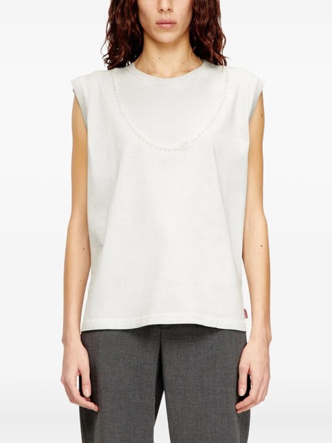 Diesel T-EMBEJ embossed chain sleeveless T-shirt - Neutrals - zdjęcie produktu nr 2