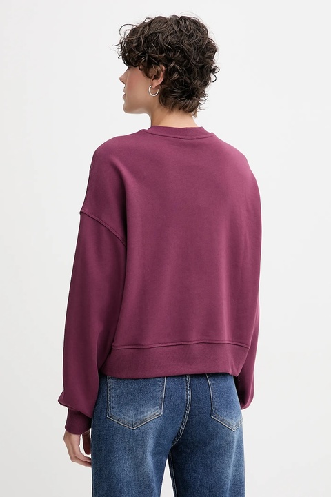 United Colors of Benetton bluza bawełniana damska kolor fioletowy z nadrukiem 3UNID109A - zdjęcie produktu nr 1