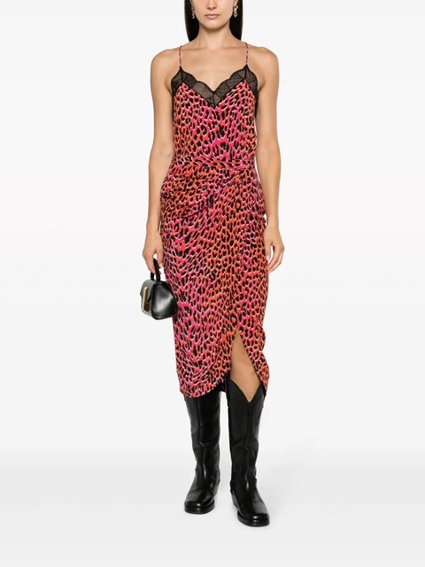 Zadig&Voltaire Jamelia leopard-print silk skirt - Pink - zdjęcie produktu nr 2