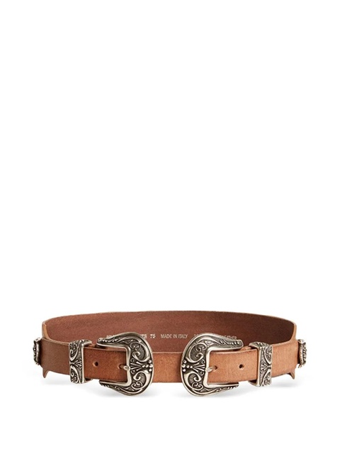 Golden Goose double-buckle leather belt - Brown - zdjęcie produktu nr 1