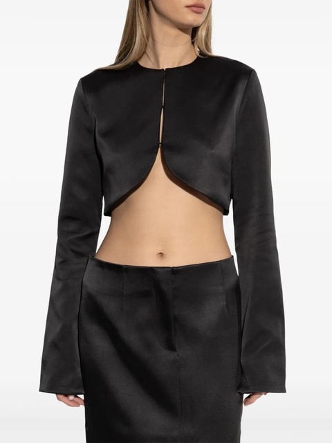 ENTIRE STUDIOS satin crop top - Black - zdjęcie produktu nr 2