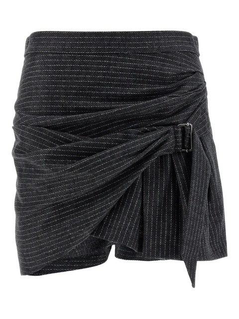ISABEL MARANT Rosaria striped-pattern mini skirt - Grey - zdjęcie produktu nr 1