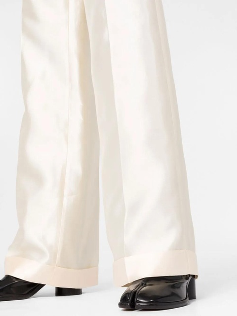 Maison Margiela straight-leg silk trousers - Neutrals - zdjęcie produktu nr 2