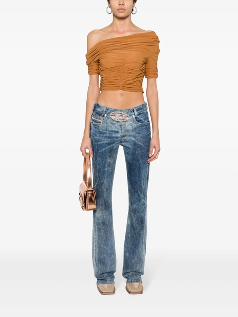 Diesel gem-logo buckle flared jeans - Blue - zdjęcie produktu nr 2