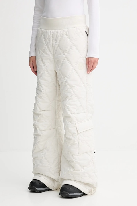 BOSS spodnie damskie kolor beżowy szerokie high waist 50544382 - zdjęcie produktu nr 1