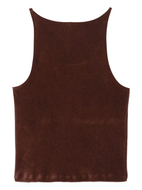 RE/DONE scoop neck terry tank - Brown - zdjęcie produktu nr 1
