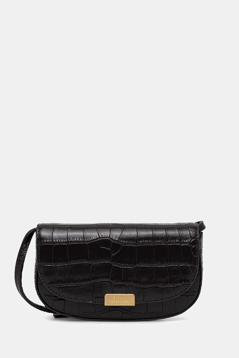 Tommy Hilfiger torebka skórzana kolor brązowy AW0AW18203 - zdjęcie produktu nr 1