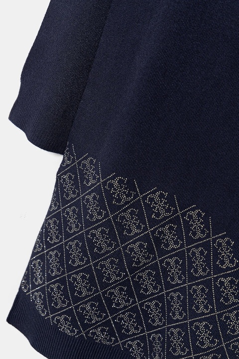 Guess szalik NORA damski kolor granatowy z aplikacją W5BZ21 Z2NQ2 - zdjęcie produktu nr 1