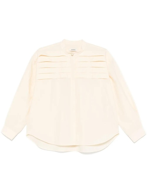 SANDRO pleated shirt - Neutrals - zdjęcie produktu nr 1