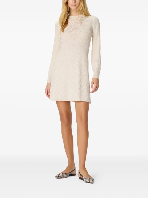 Missoni zigzag-pattern long-sleeve mini dress - Neutrals - zdjęcie produktu nr 2