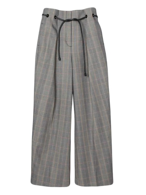 3.1 Phillip Lim plaid-pattern drawstring trousers - Grey - zdjęcie produktu nr 1