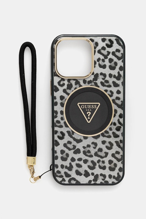 Guess etui na telefon iPhone 16 Pro Max kolor czarny GUHMP16XHLORSSK - zdjęcie produktu nr 1