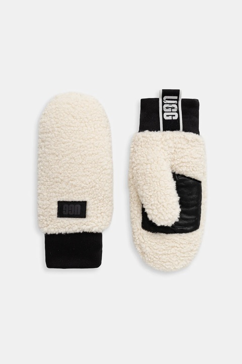 UGG rękawiczki damskie kolor beżowy 101099 - zdjęcie produktu nr 1