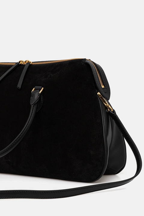 Pollini torebka zamszowa kolor czarny PC4406PP0N QD1 - zdjęcie produktu nr 2